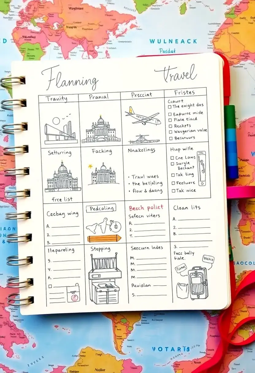 26 Grid Journal Ideas That Make Organization Easy, Fun, and Stylish - 10. Travel Planning Grids