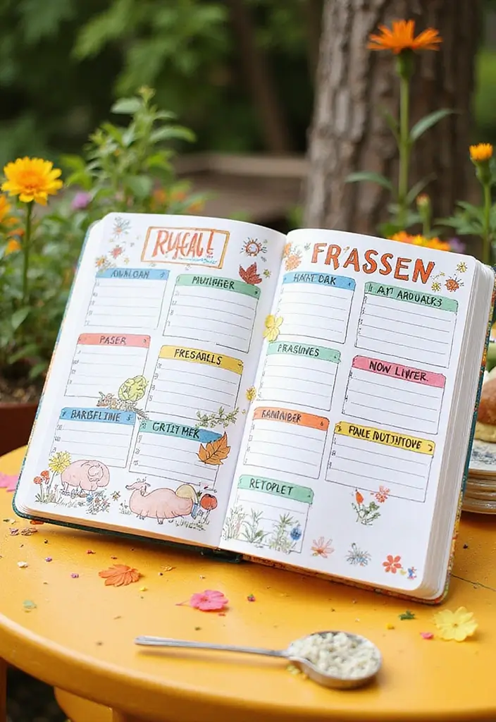 26 Grid Journal Ideas That Make Organization Easy, Fun, and Stylish - 21. Seasonal Bucket Lists