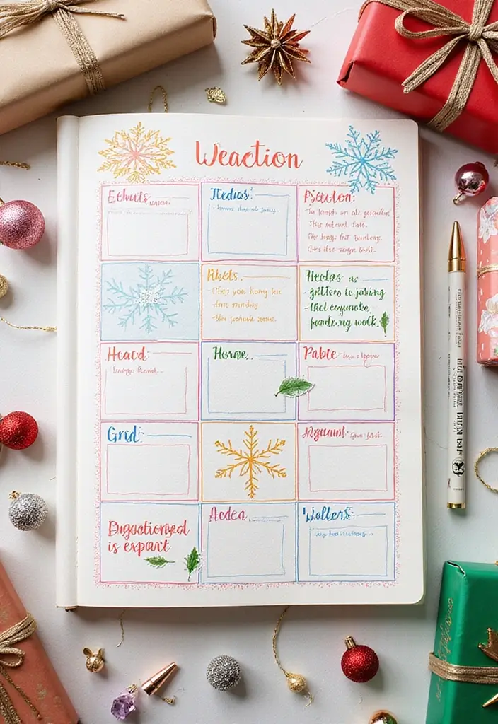 26 Grid Journal Ideas That Make Organization Easy, Fun, and Stylish - 23. Gift Ideas & Planning Grids