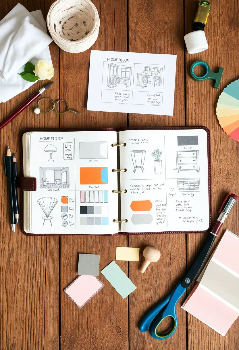 26 Grid Journal Ideas That Make Organization Easy, Fun, and Stylish - 5. DIY Home Decor Projects