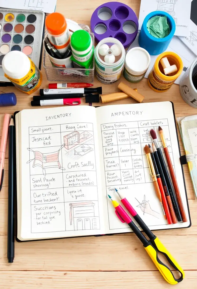 26 Grid Journal Ideas That Make Organization Easy, Fun, and Stylish - 9. Craft Supply Inventory