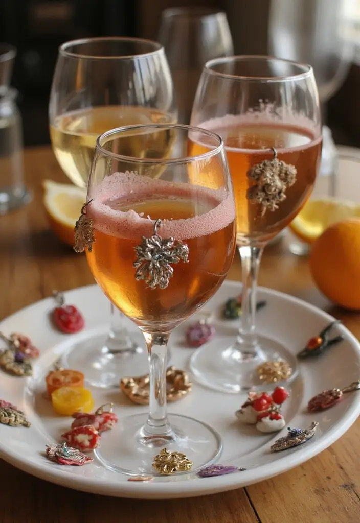 26 Hot Glue Craft Ideas That Make DIY Easy and Fun - 13. Hot Glue Wine Glass Charms