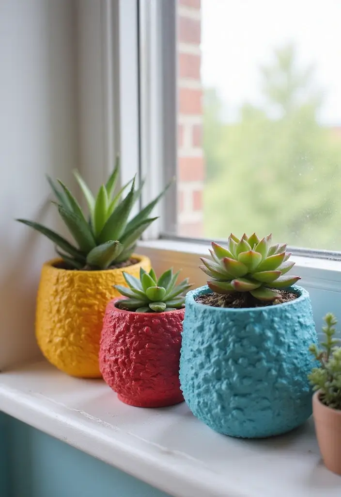 26 Hot Glue Craft Ideas That Make DIY Easy and Fun - 4. Hot Glue Succulent Planters