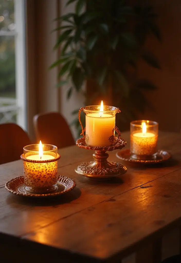 26 Hot Glue Craft Ideas That Make DIY Easy and Fun - 7. Hot Glue Candle Holders