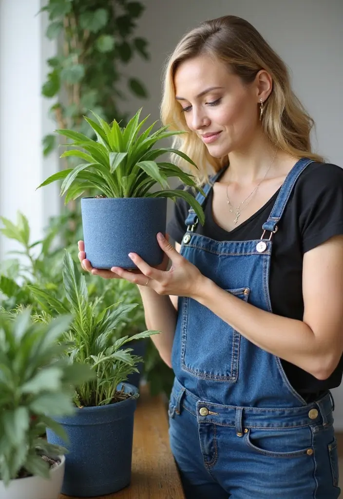 26 Jeans Decoration Ideas That Customize Your Wardrobe With Style - 5. Denim Planters