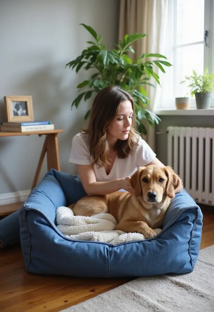 26 Jeans Decoration Ideas That Customize Your Wardrobe With Style - 8. Denim Pet Bed
