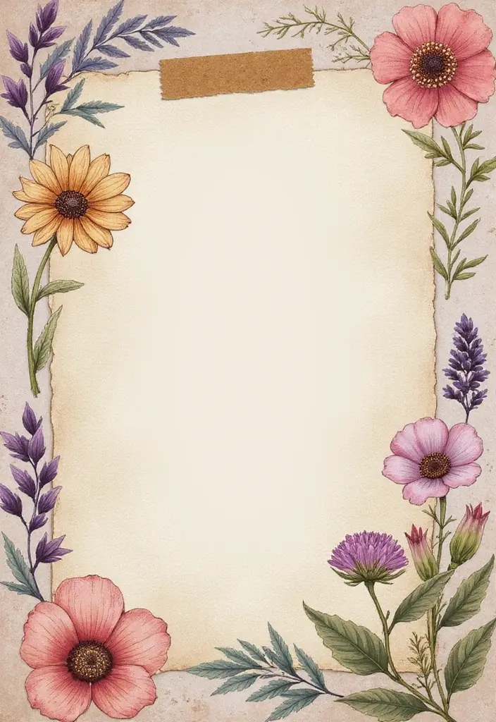 26 Junk Journal Ideas That Are Perfect For Personalized Memory Keeping - 1. Botanical Pressed Flower Pages