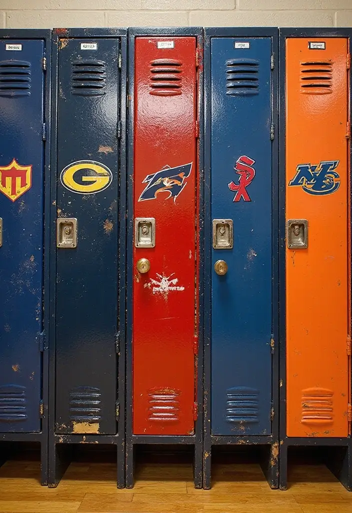 26 Locker Painting Ideas That Personalize Your Space in Style - 11. Sports Team Spirit