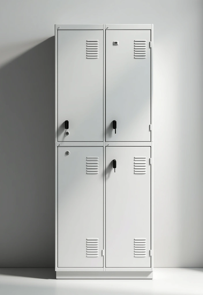 26 Locker Painting Ideas That Personalize Your Space in Style - 12. Minimalist Chic