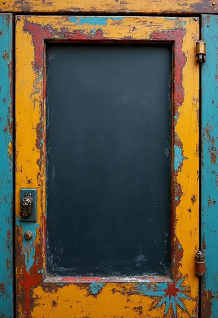 26 Locker Painting Ideas That Personalize Your Space in Style - 21. Artistic Message Board