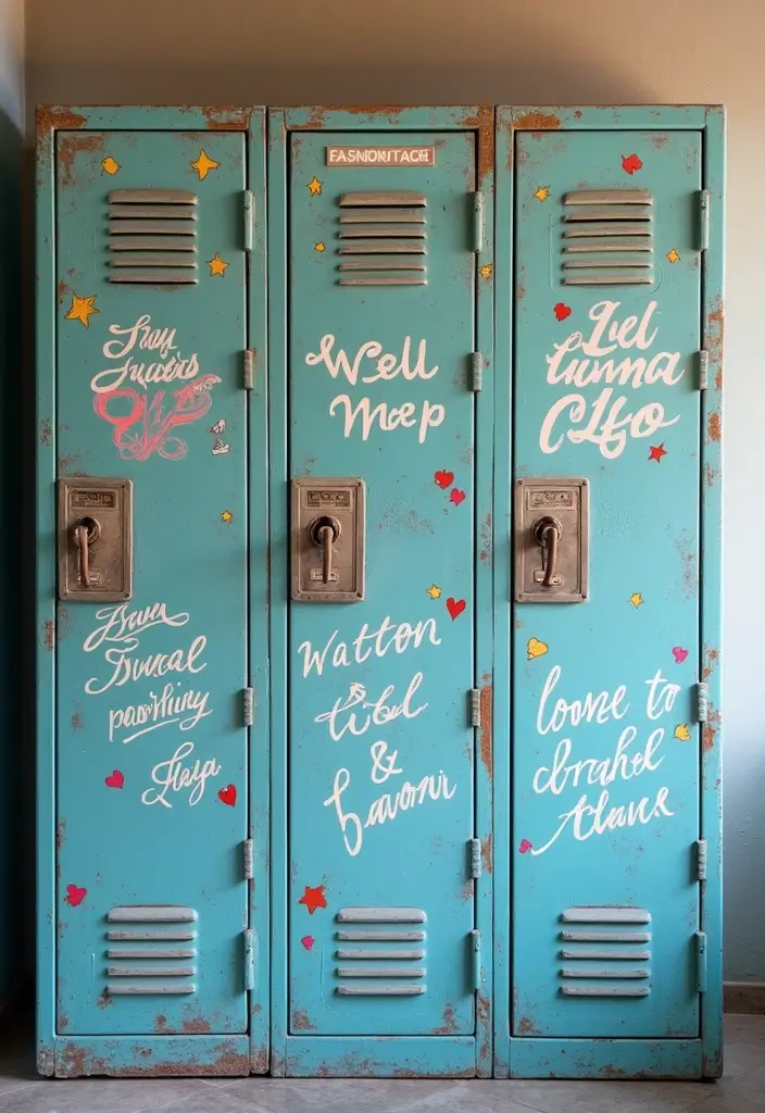 26 Locker Painting Ideas That Personalize Your Space in Style - 5. Inspirational Quotes