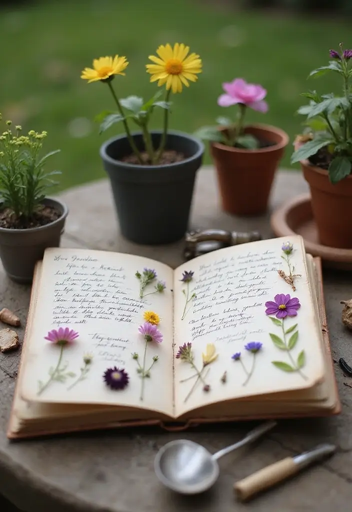 26 Mini Junk Journal Ideas That Are Cute, Portable, and Creative - 1. Pocket-Sized Garden Journal