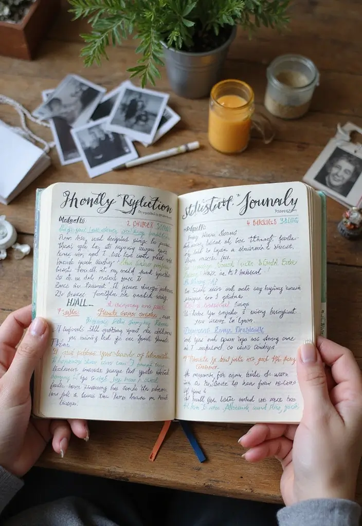 26 Mini Junk Journal Ideas That Are Cute, Portable, and Creative - 12. Monthly Reflection Journal