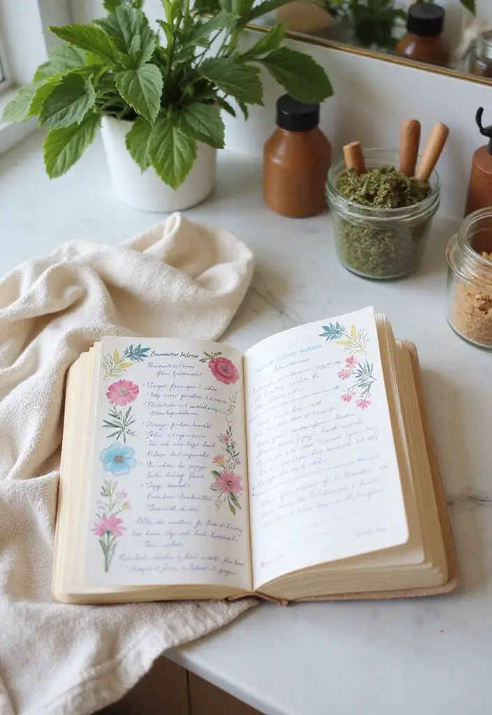 26 Mini Junk Journal Ideas That Are Cute, Portable, and Creative - 14. DIY Beauty Recipe Journal