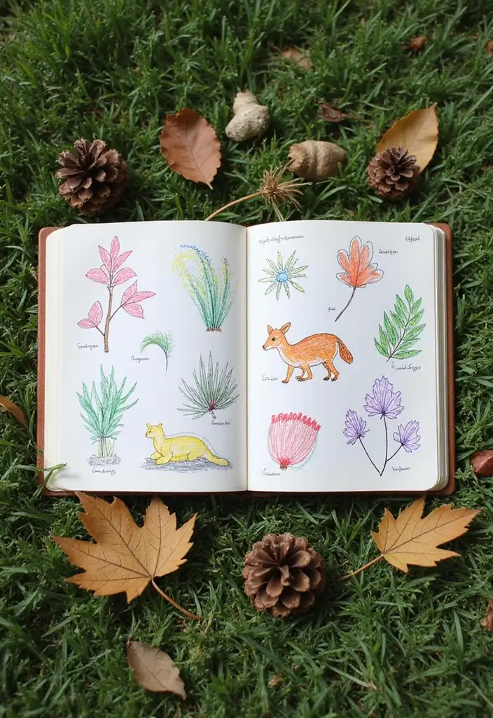26 Mini Junk Journal Ideas That Are Cute, Portable, and Creative - 23. Nature Journal for Kids