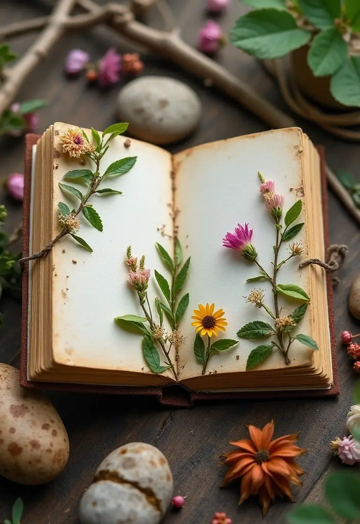 26 Mini Junk Journal Ideas That Are Cute, Portable, and Creative - 4. Nature's Inspiration Journal