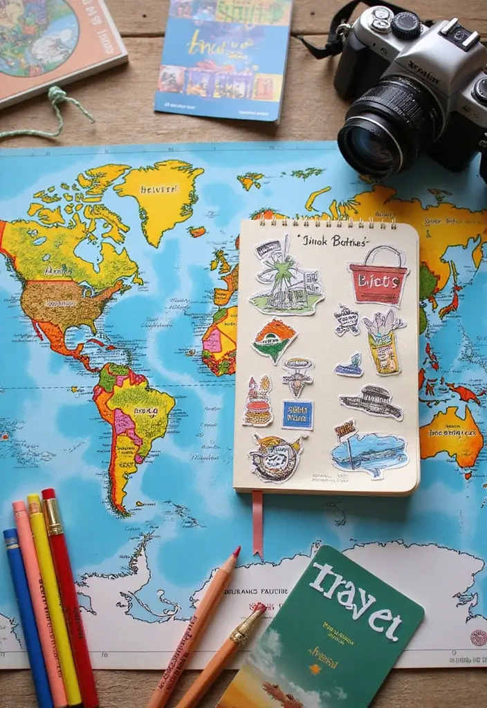 26 Mini Junk Journal Ideas That Are Cute, Portable, and Creative - 8. Travel Bucket List Journal
