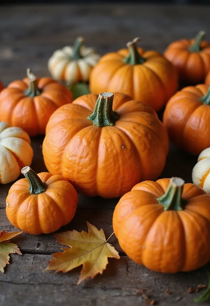 26 Mini Pumpkin Painting Ideas That Are Adorable and Perfect for Decor - 12. Textured Wonders