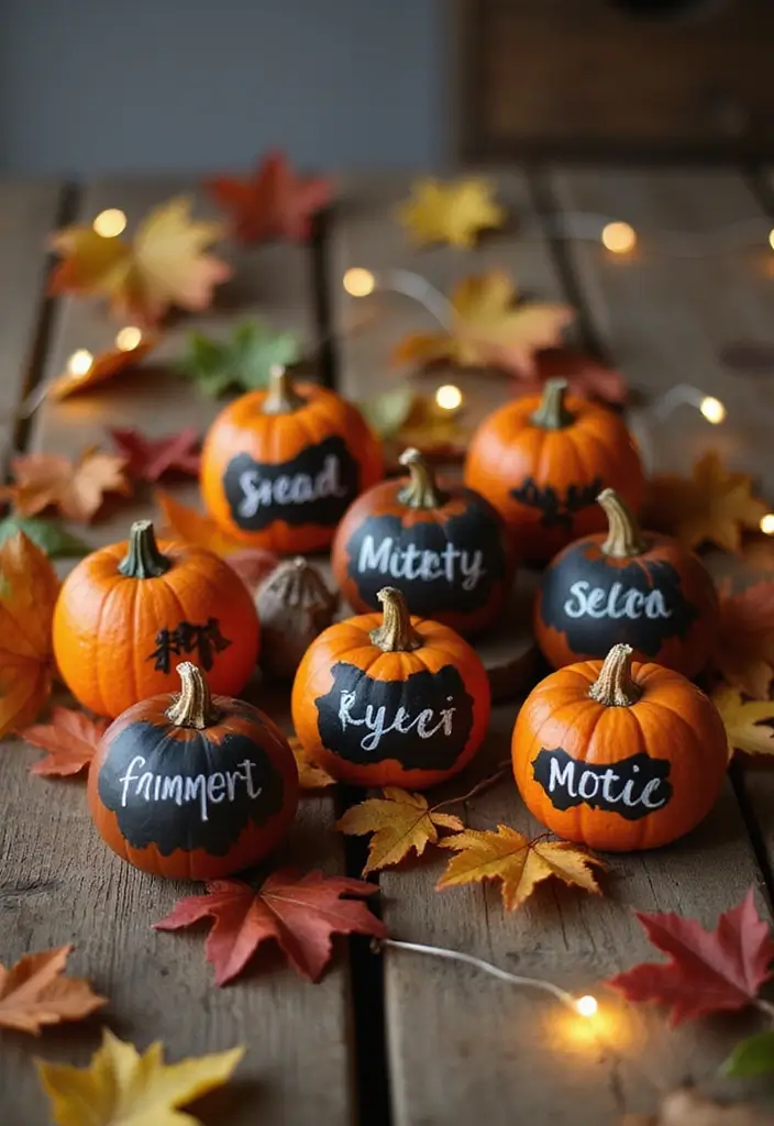 26 Mini Pumpkin Painting Ideas That Are Adorable and Perfect for Decor - 5. Chalkboard Style