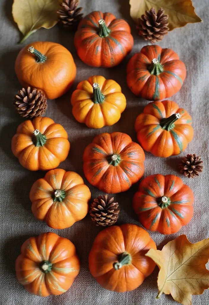 26 Mini Pumpkin Painting Ideas That Are Adorable and Perfect for Decor - 6. Striped Fun