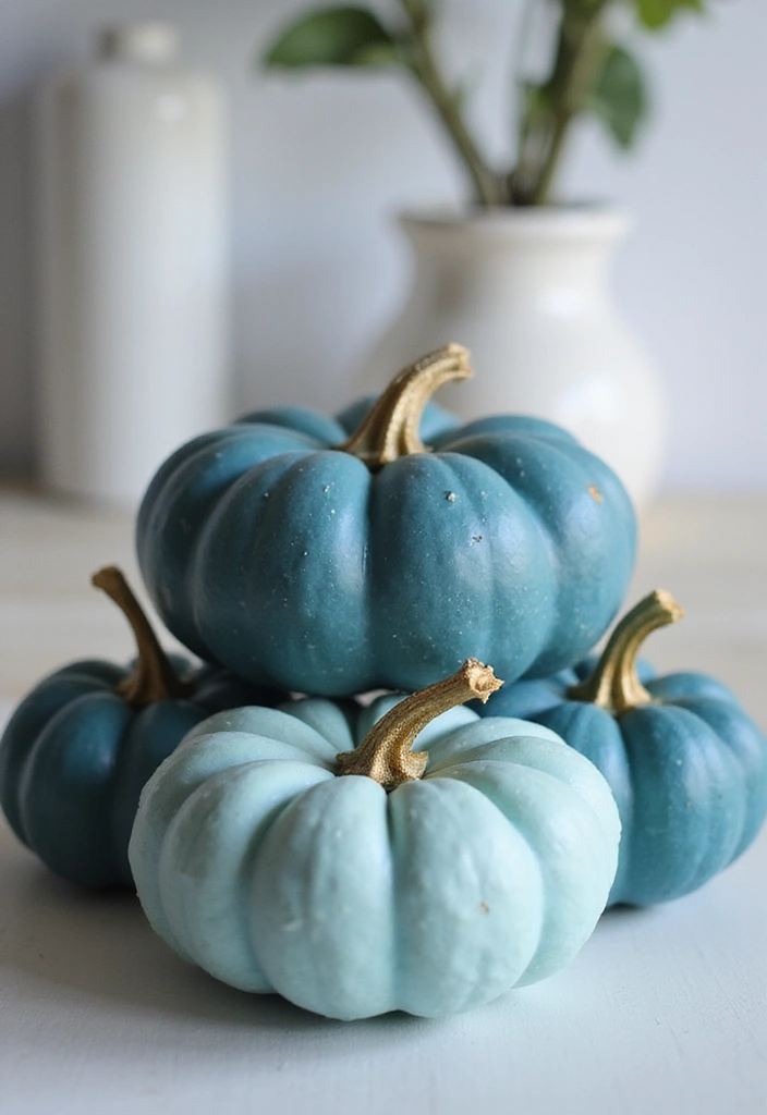 26 Mini Pumpkin Painting Ideas That Are Adorable and Perfect for Decor - 9. Monochrome Magic