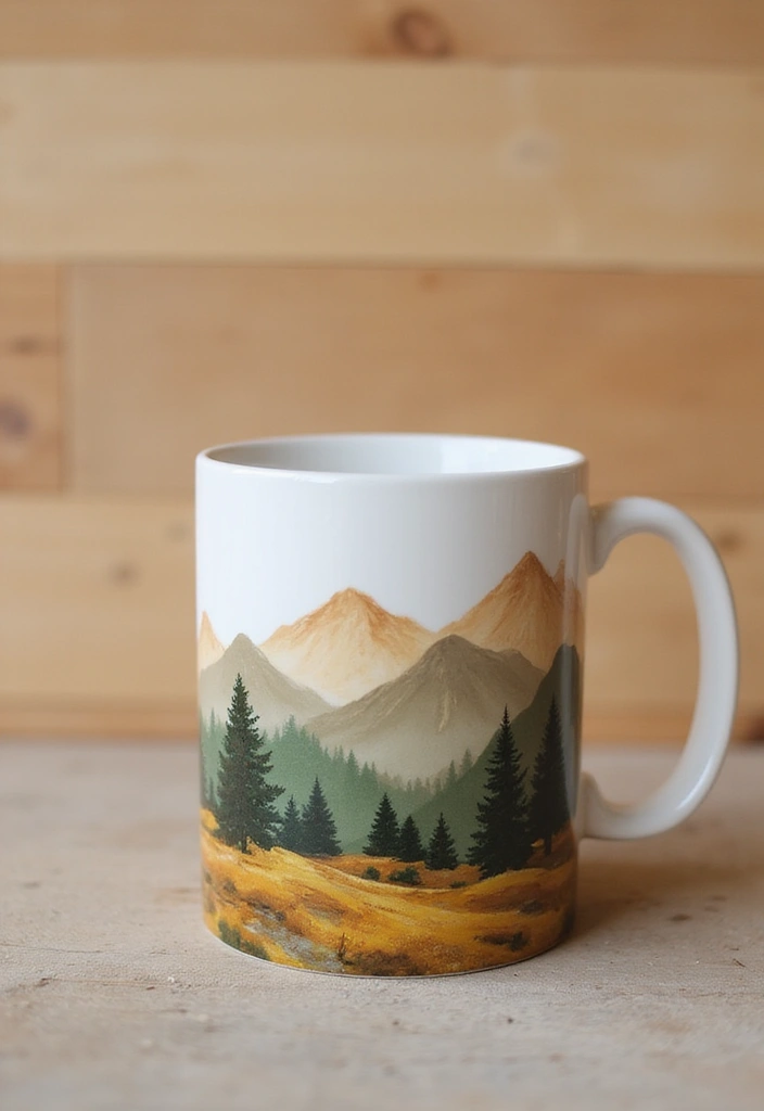 26 Mug Painting Ideas Easy That Turn Ordinary Cups Into Unique Gifts - 16. Nature Scenes