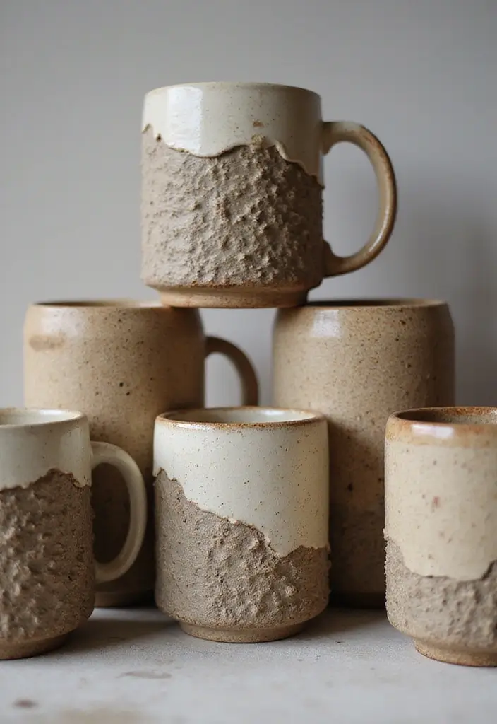 26 Mug Painting Ideas Easy That Turn Ordinary Cups Into Unique Gifts - 20. Texture Play