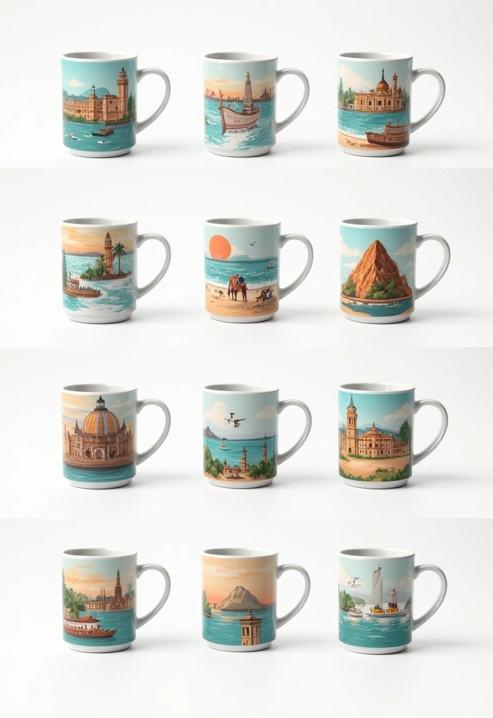 26 Mug Painting Ideas Easy That Turn Ordinary Cups Into Unique Gifts - 24. Travel Mementos