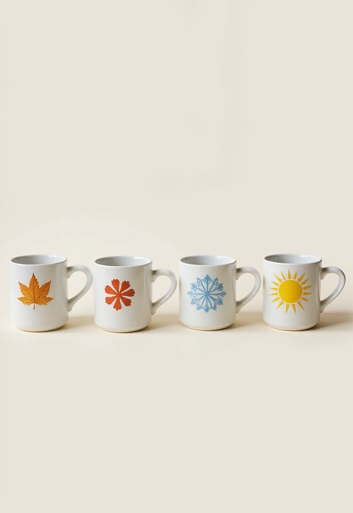 26 Mug Painting Ideas Easy That Turn Ordinary Cups Into Unique Gifts - 5. Seasonal Themes