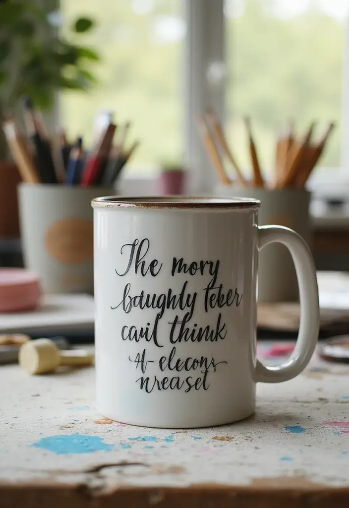 26 Mug Painting Ideas That Transform Your Drinkware Into Cute Personalized Gifts - 10. Inspirational Quotes