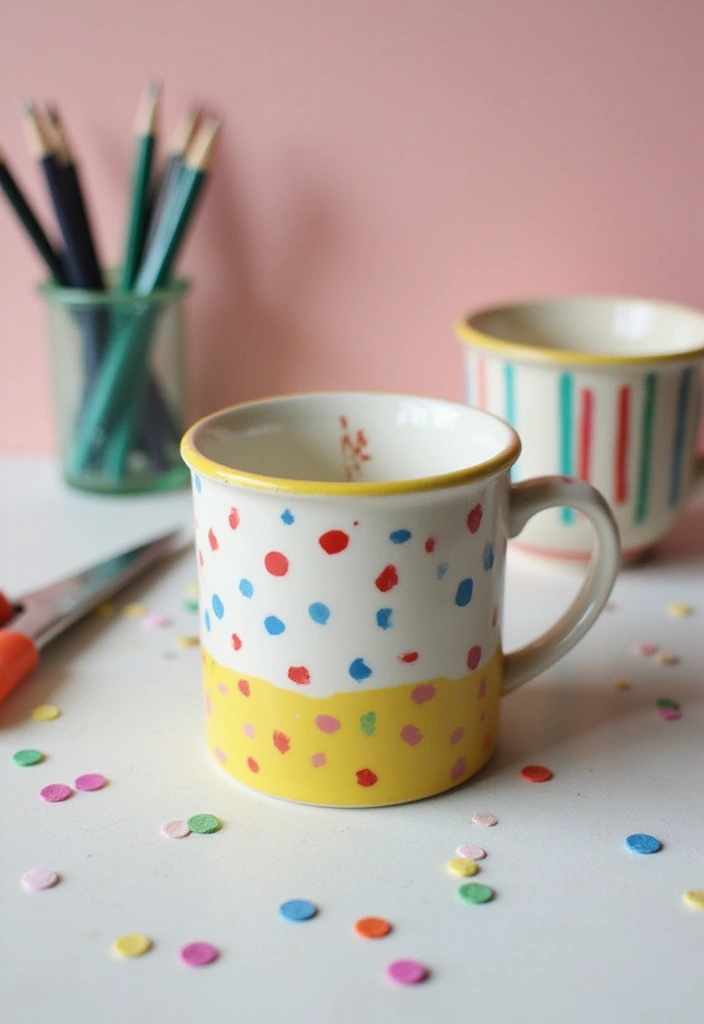 26 Mug Painting Ideas That Transform Your Drinkware Into Cute Personalized Gifts - 12. Fun Patterns