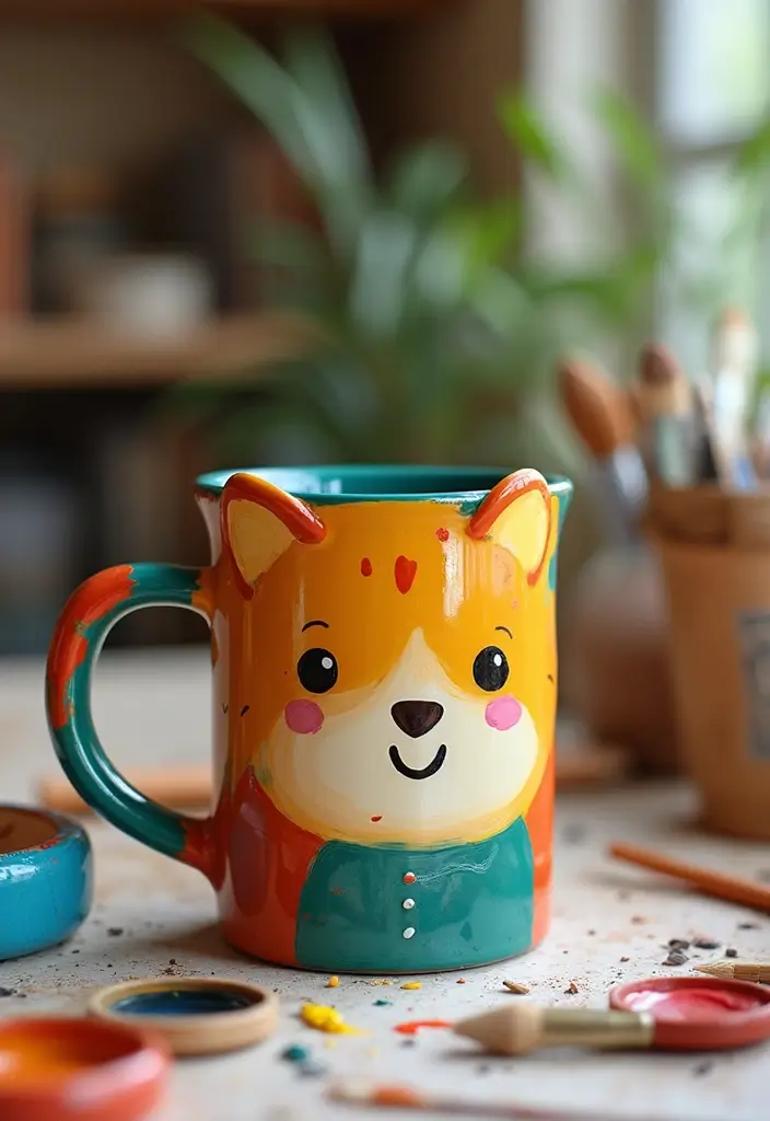 26 Mug Painting Ideas That Transform Your Drinkware Into Cute Personalized Gifts - 2. Whimsical Animals