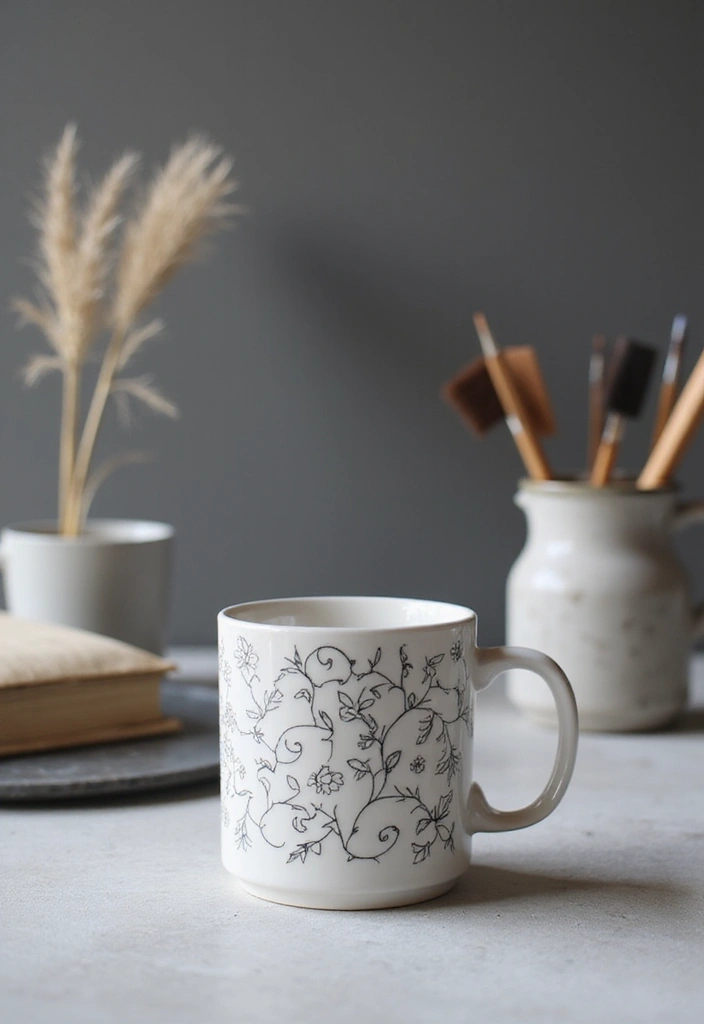 26 Mug Painting Ideas That Transform Your Drinkware Into Cute Personalized Gifts - 25. Minimalist Designs
