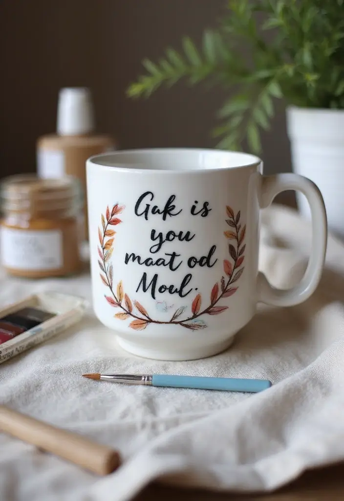 26 Mug Painting Ideas That Transform Your Drinkware Into Cute Personalized Gifts - 4. Personalized Messages