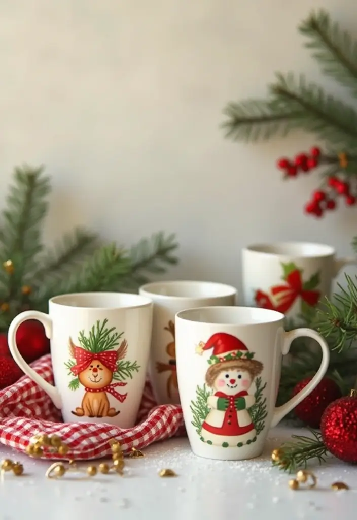 26 Mug Painting Ideas That Transform Your Drinkware Into Cute Personalized Gifts - 5. Seasonal Themes