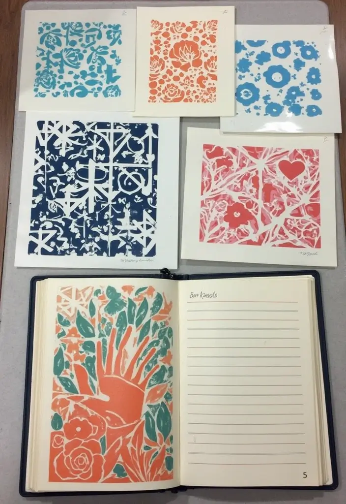 26 Notebook Decoration Ideas Cover That Make Writing Inspiring and Cute - 13. Stencil Fun