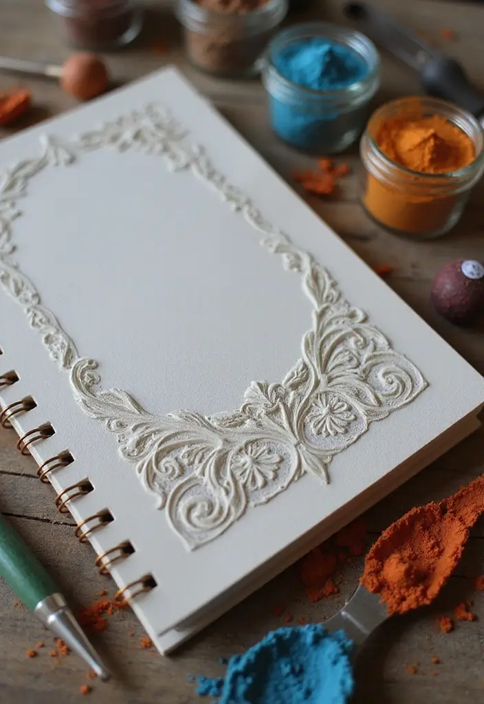 26 Notebook Decoration Ideas Cover That Make Writing Inspiring and Cute - 16. Embossed Covers