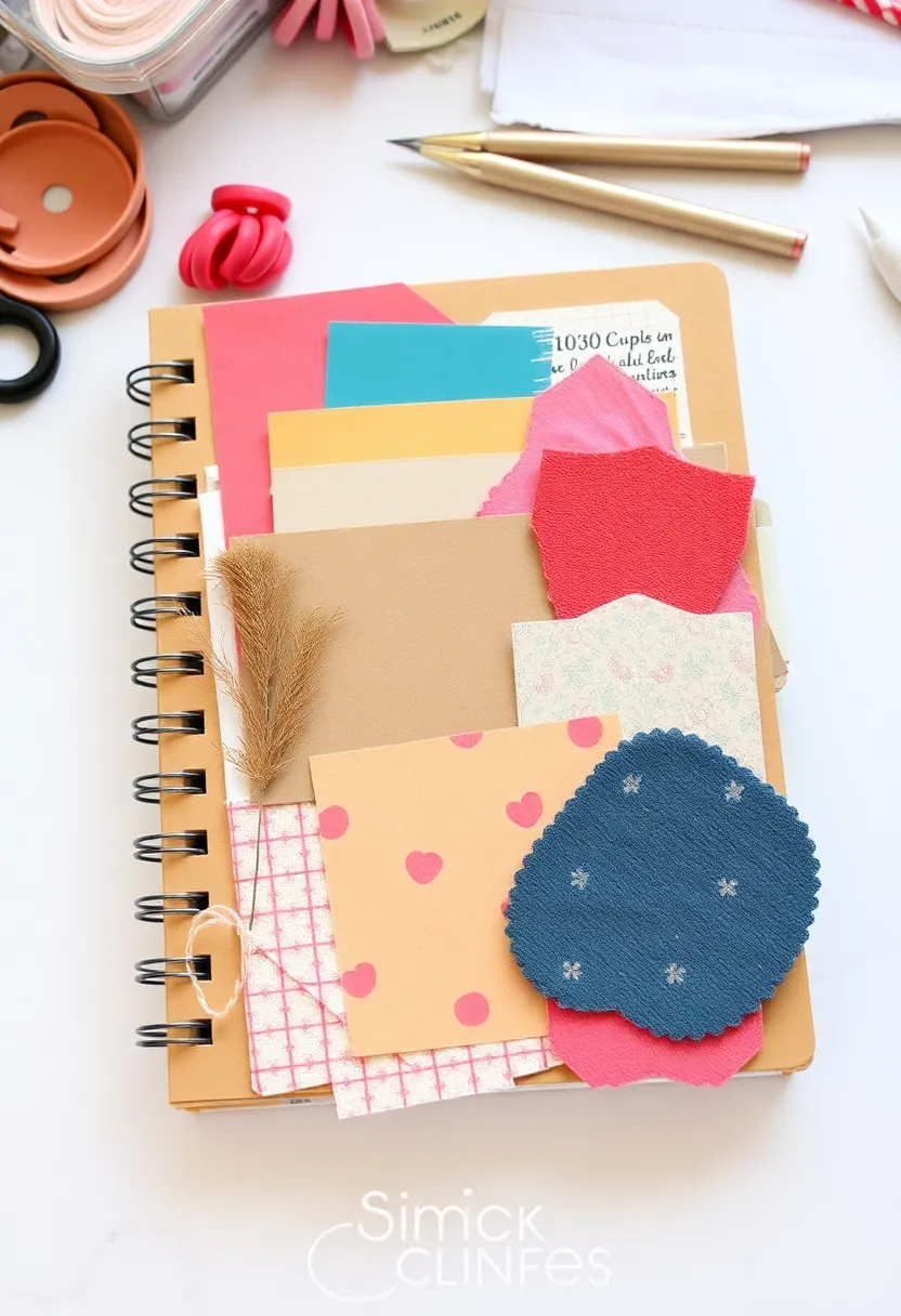 26 Notebook Decoration Ideas Cover That Make Writing Inspiring and Cute - 26. Layering Techniques