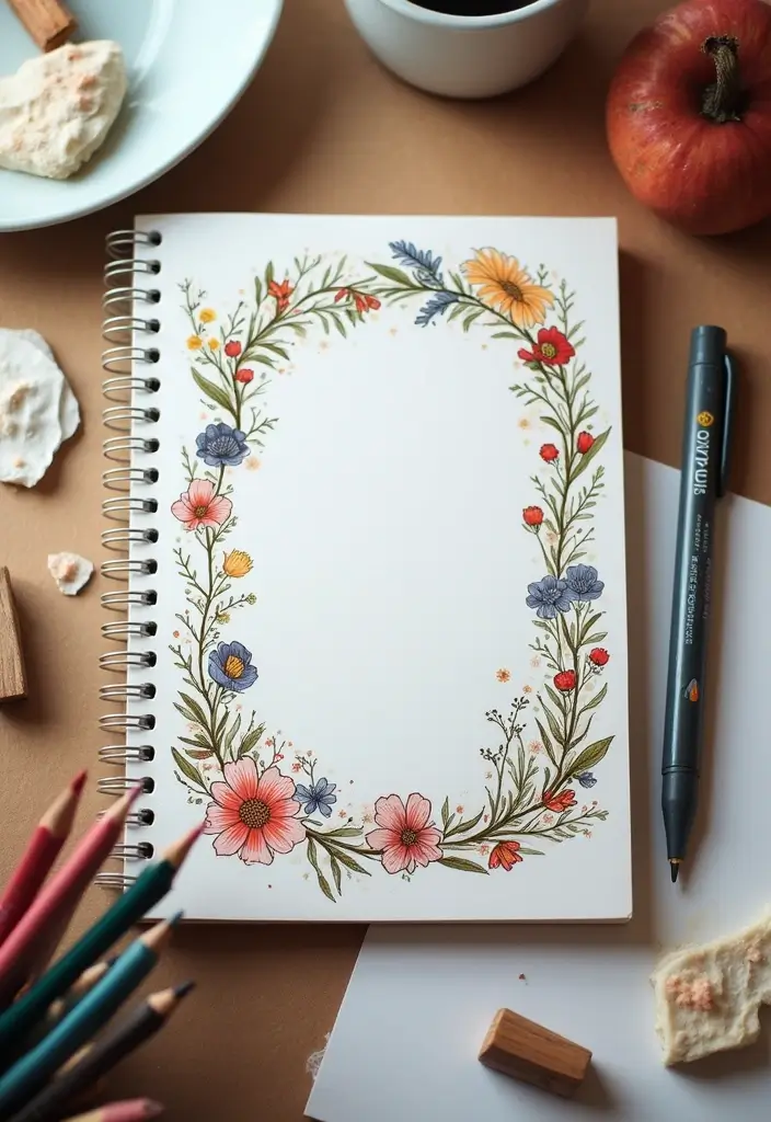 26 Notebook Decoration Ideas Cover That Make Writing Inspiring and Cute - 4. Hand-Drawn Illustrations