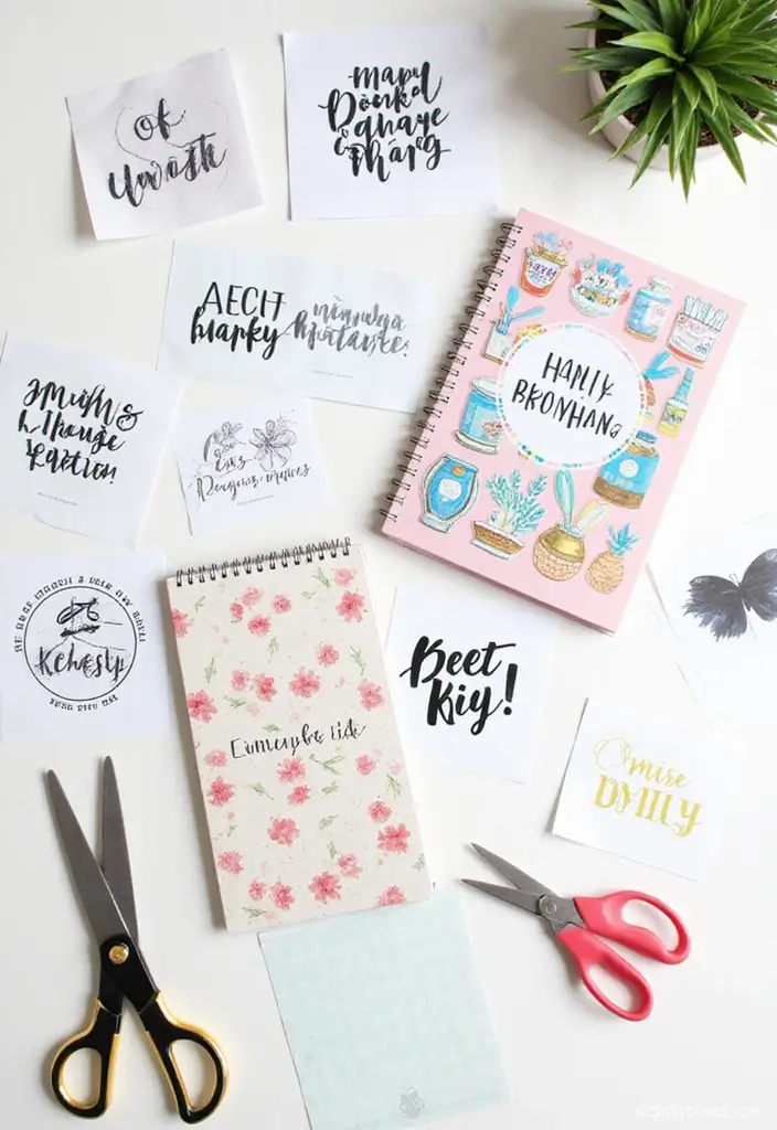 26 Notebook Decoration Ideas Cover That Make Writing Inspiring and Cute - 8. DIY Decal Designs