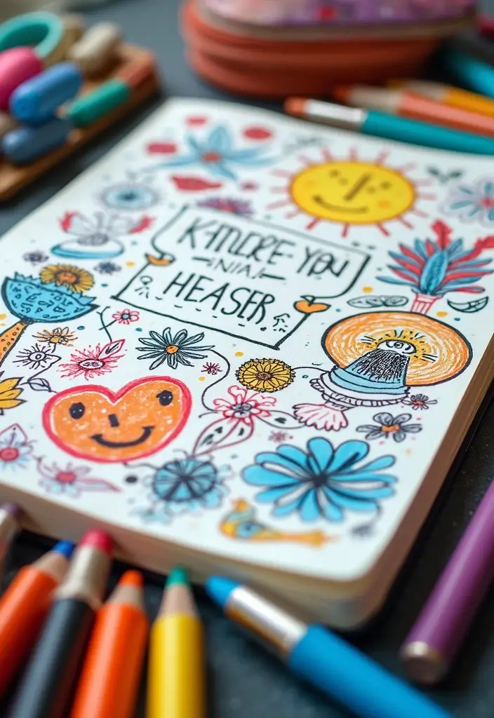 26 Paper Journal Ideas That Turn Notes Into Beautiful Keepsakes - 1. Colorful Doodles and Sketches