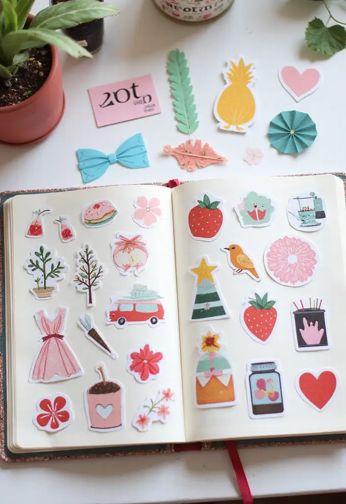 26 Paper Journal Ideas That Turn Notes Into Beautiful Keepsakes - 22. DIY Stickers