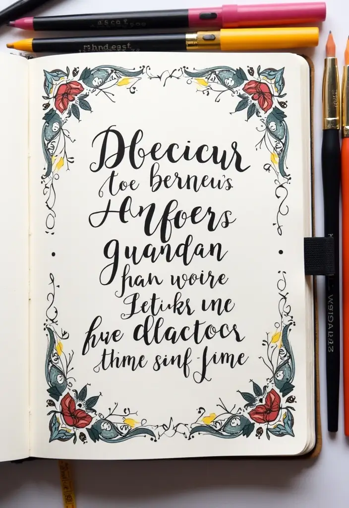 26 Paper Journal Ideas That Turn Notes Into Beautiful Keepsakes - 4. Hand-Lettered Quotes