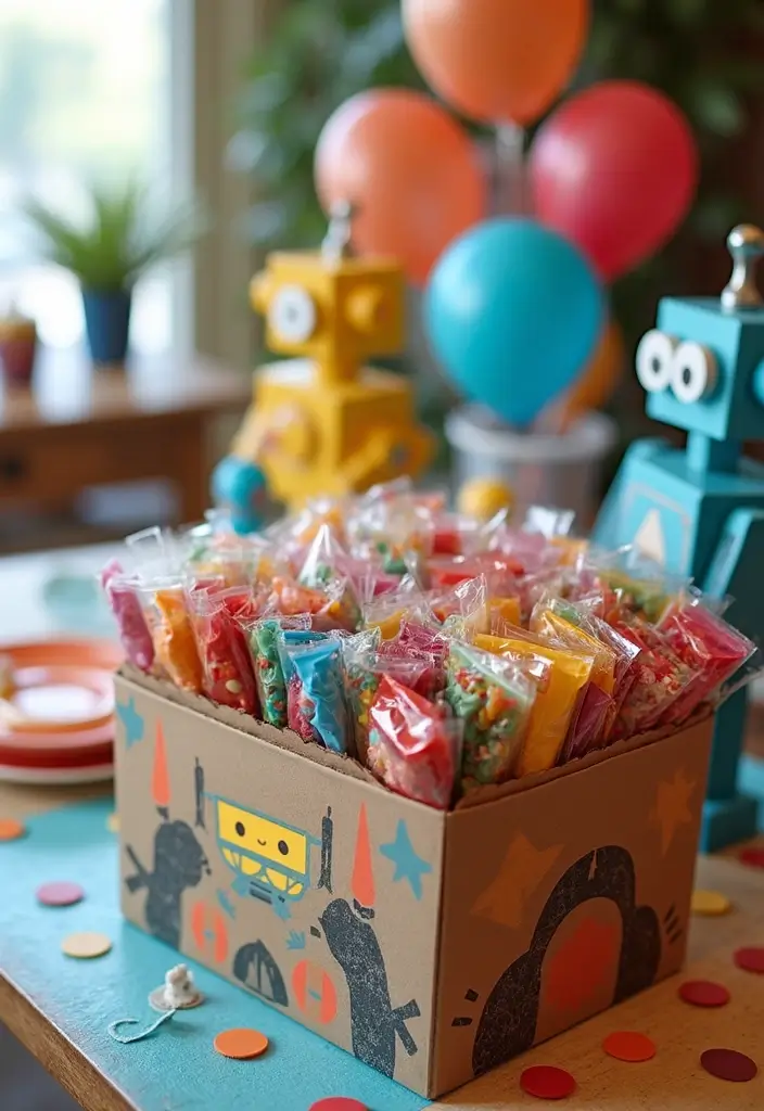 26 Robot Valentine Box Ideas That Make Gifts Fun and Unique - 20. Robot Treat Station