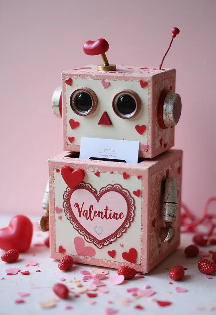 26 Robot Valentine Box Ideas That Make Gifts Fun and Unique - 22. Robot Valentine Collector