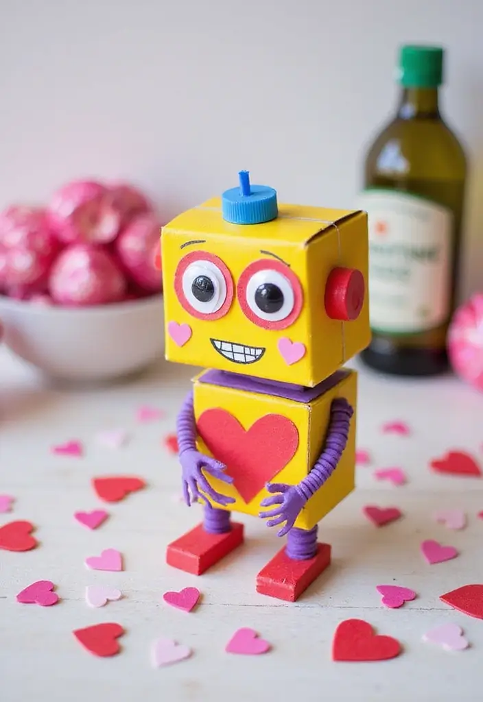 26 Robot Valentine Box Ideas That Make Gifts Fun and Unique - 7. Juice Carton Robot