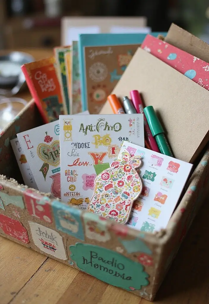 26 Romantic and Creative Valentine's Box Ideas - 13. Adventure Scrapbook Box