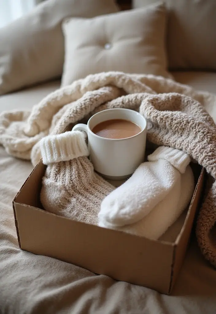 26 Romantic and Creative Valentine's Box Ideas - 20. The Comfort Box