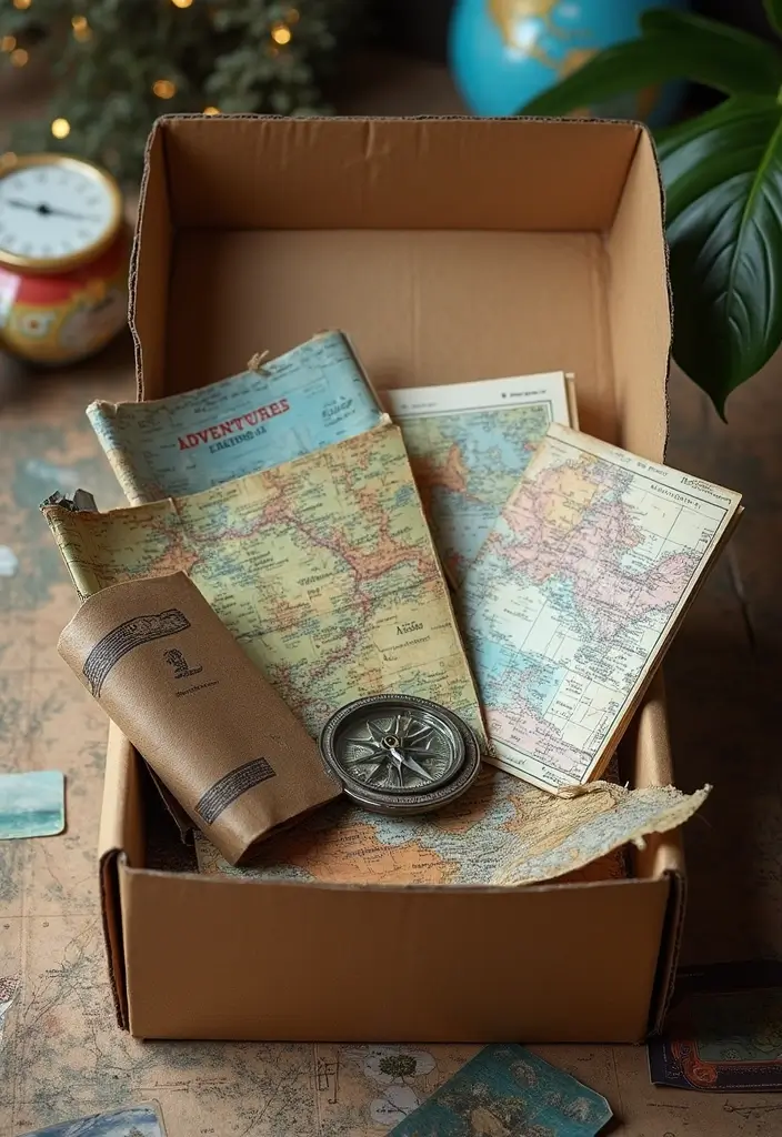 26 Romantic and Creative Valentine's Box Ideas - 6. Adventure Awaits Box