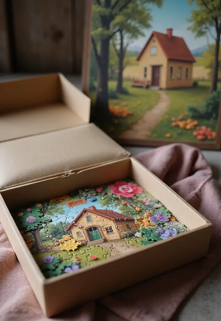 26 Romantic and Creative Valentine's Box Ideas - 7. Personalized Puzzle Box